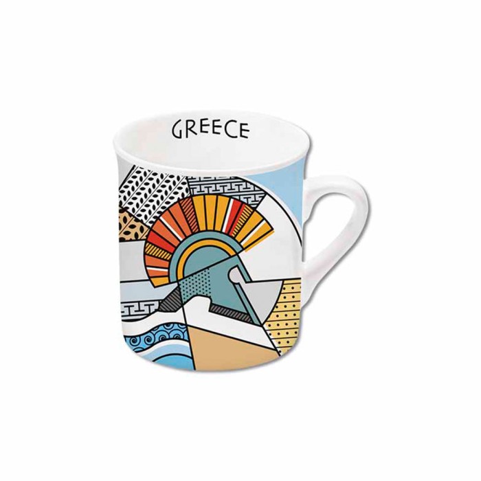 Μικρή κούπα με Αρχαιοελληνική περικεφαλαία