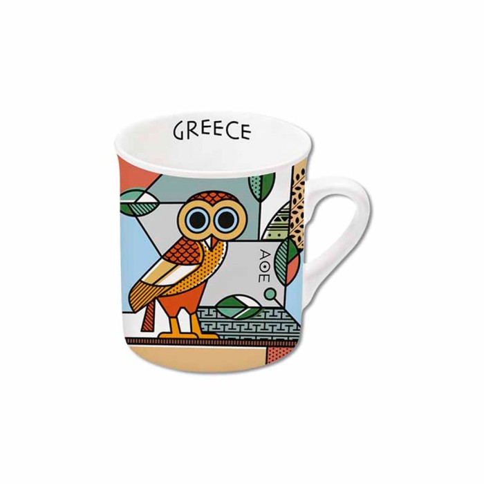 Μικρή κούπα με Αρχαιοελληνική κουκουβάγια