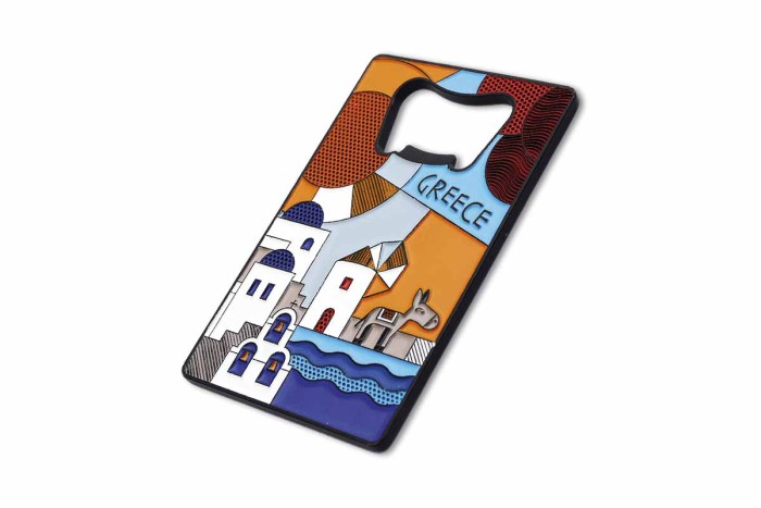 Magnet-Bottle opener with greek island landscape