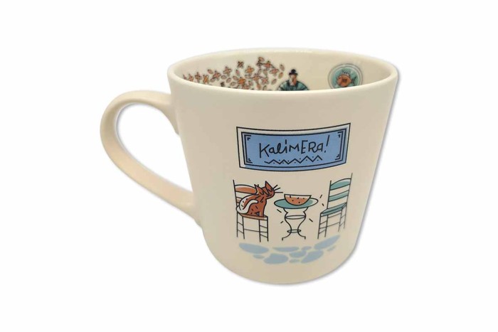 Large mug with traditional greek patio - Image 2