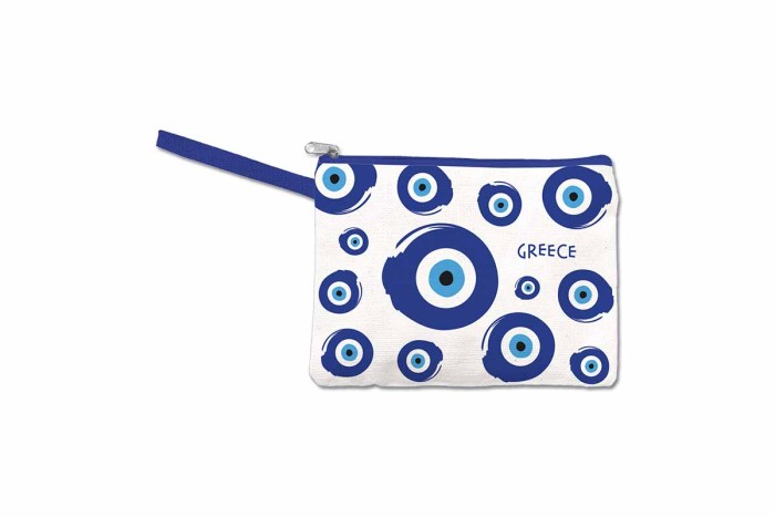 Handbag with greek eyes