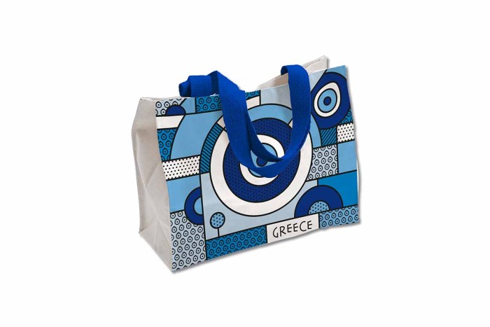 Handlebag with greek eye