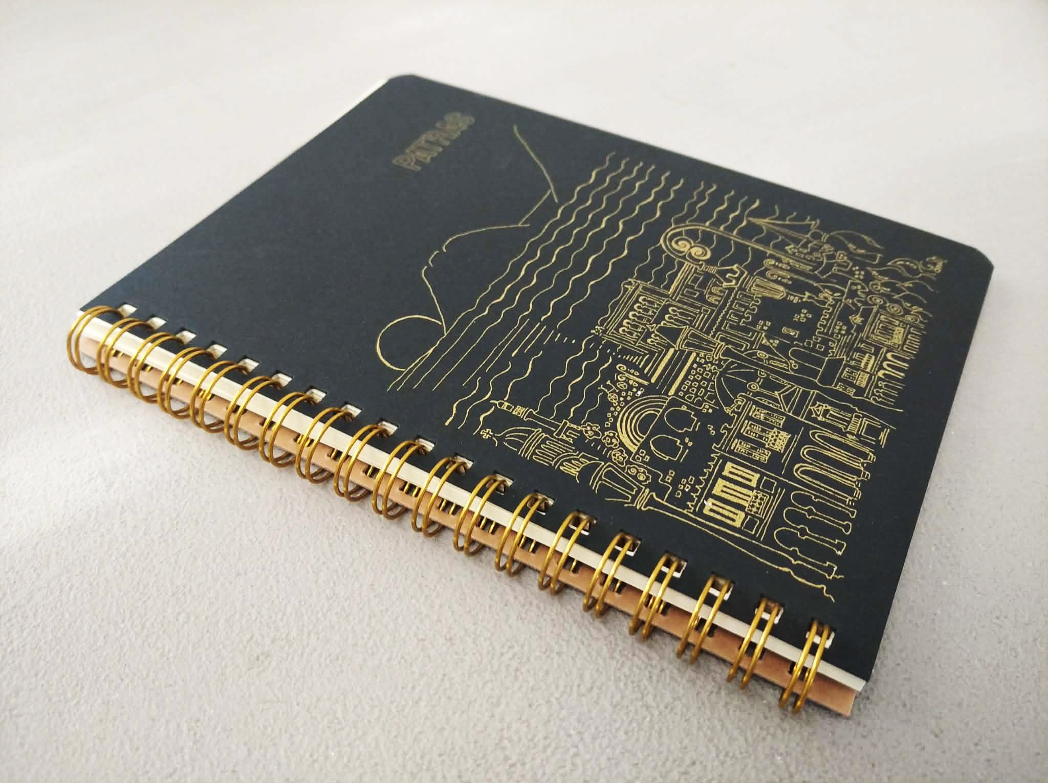 Σημειωματάριο της Πάτρας - μεταξοτυπία χρυσό σπιράλ - Image 2